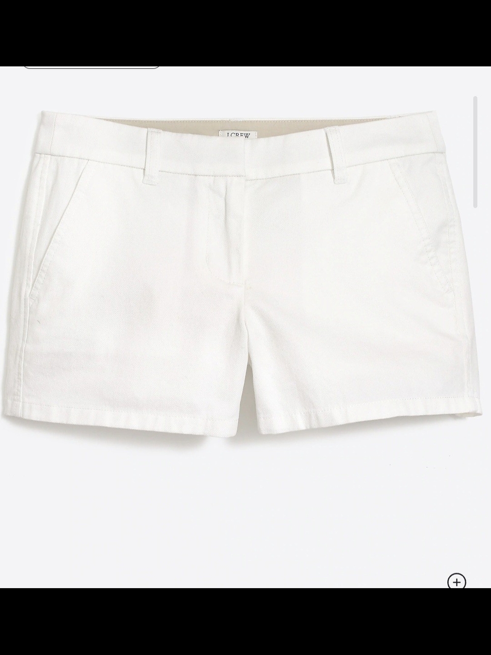 J. Crew White Cotton Chino Bermuda Shorts